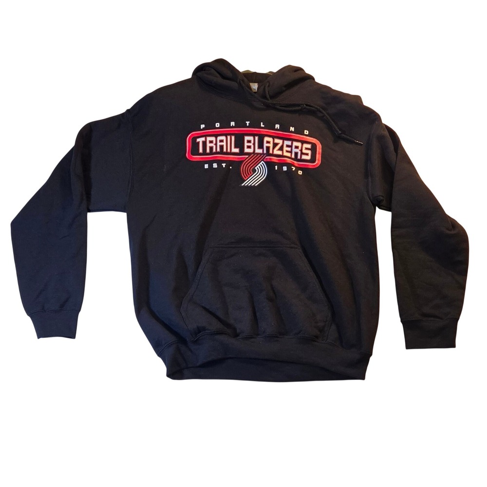 NBA Portland Trail Blazers Graphic Hoodie, Men Size M, Black, NWT